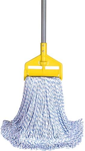 Rubbermaid Commercial Products Invader Fiberglass Wet Mop Handle 60-Inch Blue Heavy Duty Mop Head Replacement Handle for Industrial/Household Floor Cleaning Quick Change Mop Head Handle