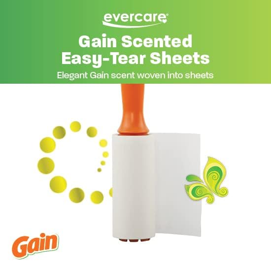 Evercare Gain Scented All-Purpose Lint Roller Value Pack with 2 Lint Rollers and 3 Refill Rolls 60 Sheets Each