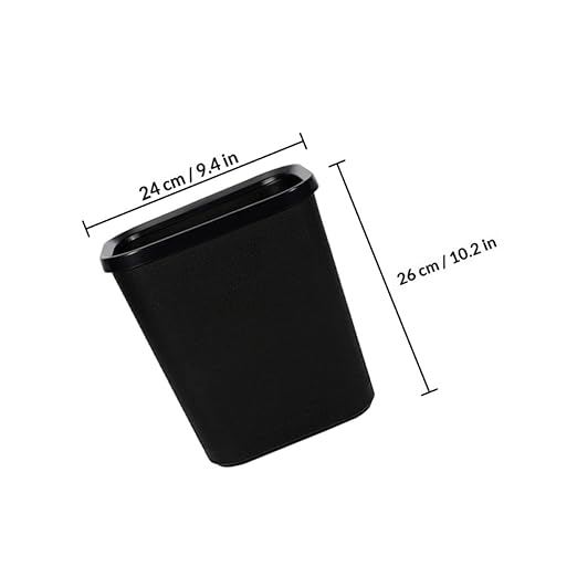 Flame Retardant Plastic Trash Can 8l Narrow Rectangular Waste Container for Bathroom Kitchen Living Room Fire-Resistant Garbage Bin Without Lid Practical Rubbish Storage Bucket