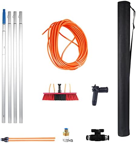 Glass Cleaning Brush Home Water Fed Telescopic Pole Kit Solar Panel Brush Rotating for Photovoltaic PanelTelescopic Window Cleaning Pole &amp Water Fed Brush - Extendable Cleaner for Conservat