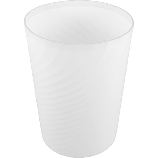 Trash Can with Presser Ring Large Household Wastebasket White Open Top Litter Trash Can for Bathroom Living Room Office Storage