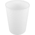 Trash Can with Presser Ring Large Household Wastebasket White Open Top Litter Trash Can for Bathroom Living Room Office Storage