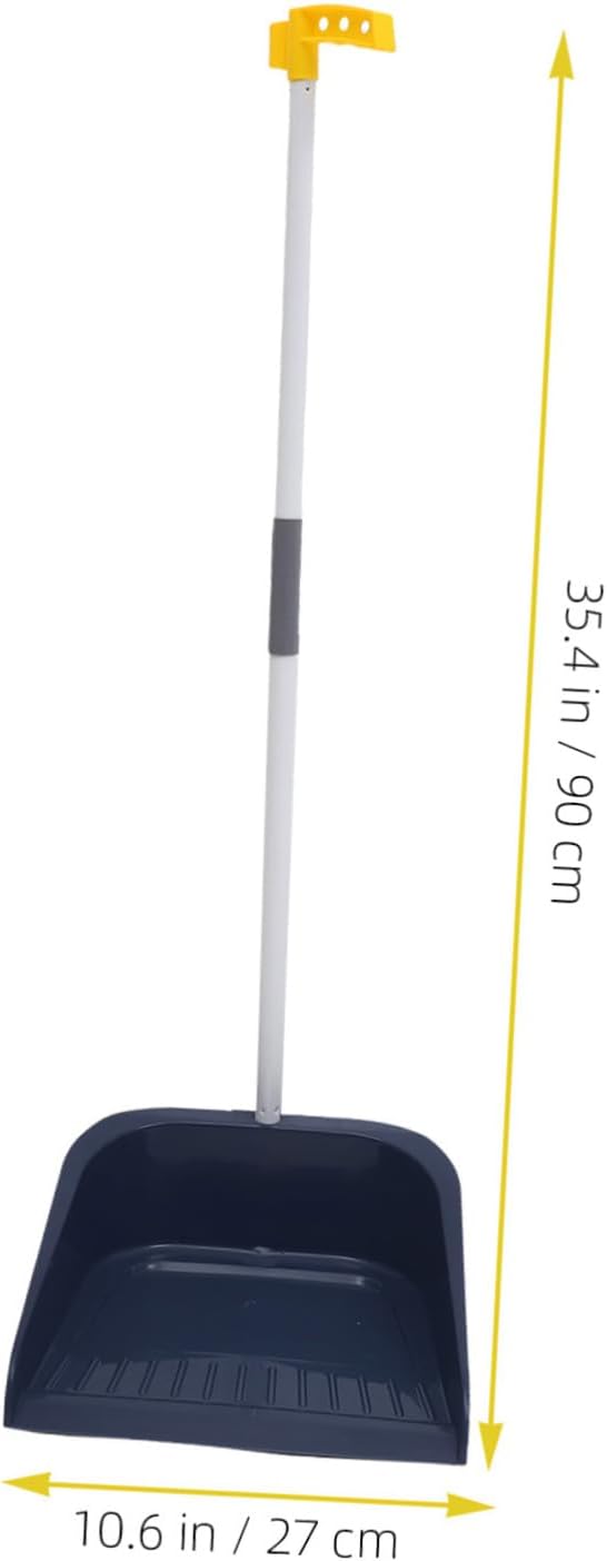 Lurrose Broom and Dustpan Set Broom with Dustpan Combo Set Upgrade Broom Long Handle Broom Broomstick Standing Dust Pan for Home Kitchen Lobby Floor Cleaning