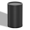 2.3/9L Gallon Metal Trash Can with LidBlackLight LuxuryElegant Garbage CanBathroom Waste Basketfor Living RoomHomeBedroomOfficeBankUnder Desk(9L-Black)