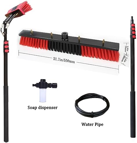 Glass Cleaning Brush Household Water Supply Telescopic Pole Kit Solar Panel Rotating Brush Solar Photovoltaic Panels3.6-10.8M Telescopic Cleaning Brush Telescopic Window Cleaner