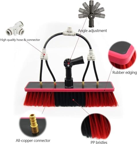 Glass Cleaning Brush Home Water Fed Telescopic Pole Kit Solar Panel Brush Rotating for Photovoltaic PanelTelescopic Water Fed Pole Kit 3.6-11M for Window &amp Solar Panel Cleaning - Includes B