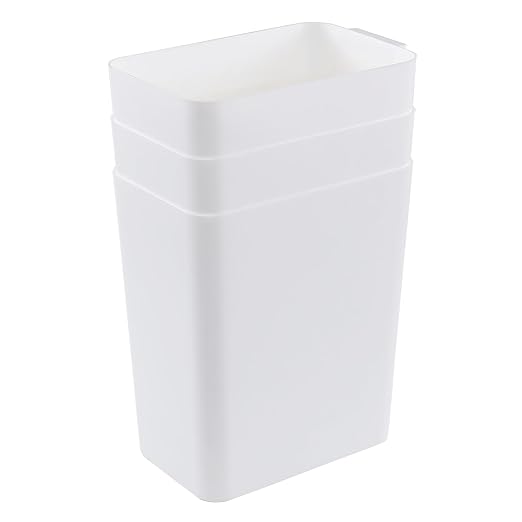 Bathroom Trash Can 4.5 Gallon Bathroom Garbage Can Waste Basket for Office Under Desk Bedroom Rv 3 Pack White