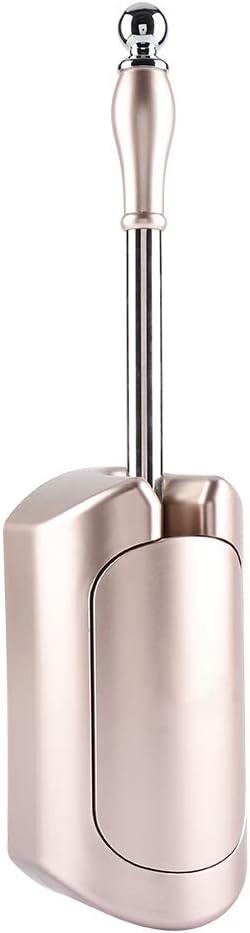 Toilet Bowl Brush and Holder - Stainless Steel Handle Toilet Brush - Household Brush - Tool Set - for HomeHotelBathroom (Rose Gold)