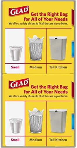 Glad Odor Shield 4 Gallon Household or On the Go Trash Bags Fresh Clean Scent (156 bags) (Pack of 3)