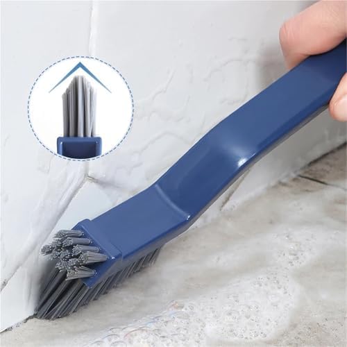 Multipurpose Tile and Floor Gap Cleaning Brush - Handy Tool for Bathroom Kitchen and Window Grooves - Essential Household Corner Cleaner (White)