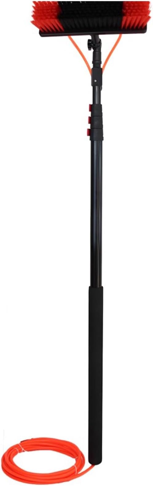 Window Cleaner Brush Screen Cleaner with Multi-Functional Telescopic Pole Lightweight Long Handle Adjustable Rotating Head for Glass Mirror Shower Car Solar Panel