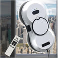 Smart Window Cleaner Robot with Remote Control | 20-Minute Power Failure Protection | Automatic Glass Cleaning with Water Spray | Smart Home Device | Route Planning &amp Frame Detection (White)