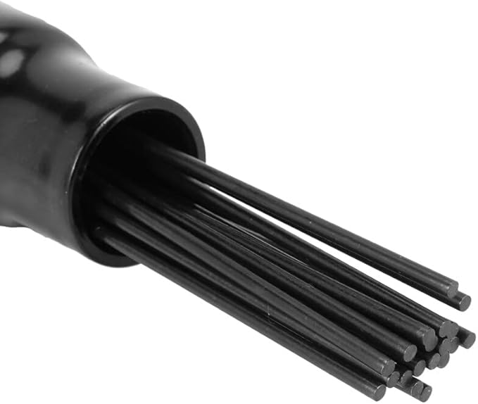 19 Pins Air Descaler Needle Tool Kit Fits Air Chisel Hammer Removes Paint And Rust Scaler Kit Air Rust Remover Slag Cleaner - (Color: Black)