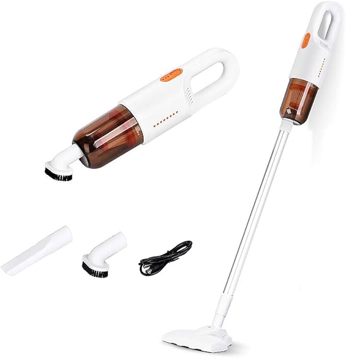 Light Weight Cordless Stick Vacuum Cleaner Powerful Suction Handheld Upright Rechargeable Cordless Vacuum Cleaner with HEPA Filter Stick Vacuum for Pet Hair Hardwood Floors Carpet (White)