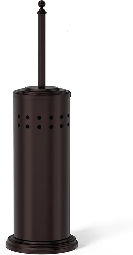 DOWRY Anti-Hand Off Toilet Plunger with Holder for BathroomPowerful Efficient Force Suction CupHeavy Duty Deep Cleaning Bronze