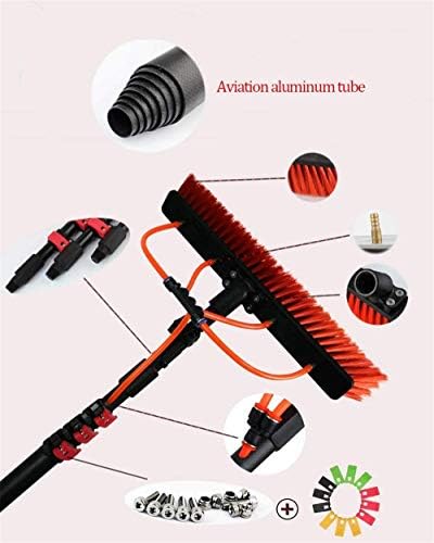 Glass Cleaning Brush Home Water Fed Telescopic Pole Kit Solar Panel Brush Rotating for Photovoltaic PanelWater Fed Pole Kit L Outdoor Window Cleaner Window Glass Photovoltaic Solar Panel Cl