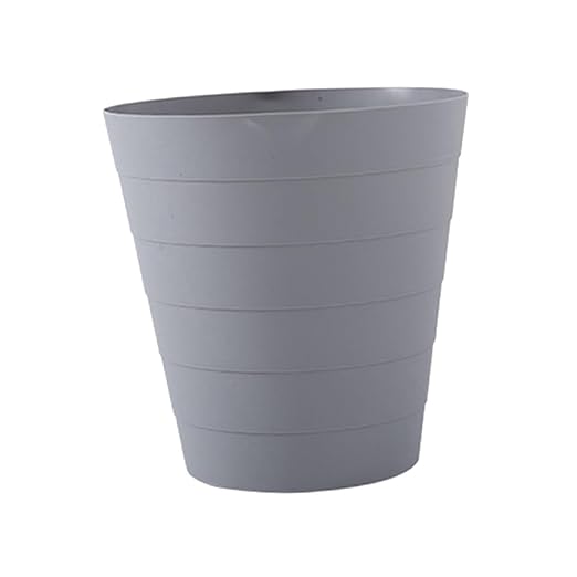 1pc Open Plastic Trash Can Large Grey Wastebasket for Home Office Kitchen and Room and Easy to Clean No Lid Design for Convenient Use
