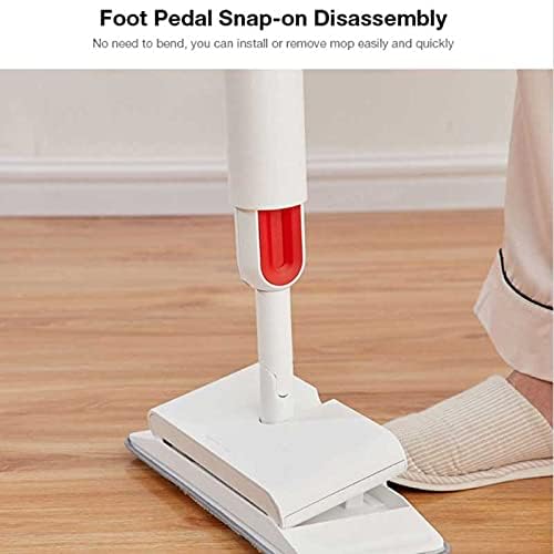Sweeping and Mopping 2 in 1 Handheld Water Spraying Mop Floor Cleaner Rotatable Spiral Rolling Brush Sweeper