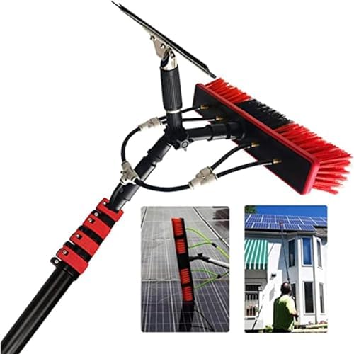 Glass Cleaning Brush Home Water Fed Telescopic Pole Kit Solar Panel Brush Rotating for Photovoltaic PanelWindow Cleaning Brush Water Fed Pole Kit3.6-12M Water Fed Cleaning Brush with Exten