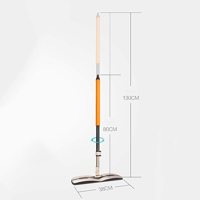 Professional Microfiber Mop for Hardwood Laminate Tile Floor Cleaning Stainless Steel Telescopic Handle Khaki