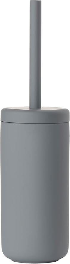 Zone Denmark Nova One Ceramic Toilet Long Brush | with Brush Holder Soft Touch | Enhance Your Bathroom with a Chic and Practical Duo for Modern Style and Effortless Hygiene - Coating (Grey Marl)