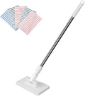 Snap Grip Mini Mop Zero Touch No Wash Lazy Mop Disposable Clip Mopstick for Wet/Dry Floors Tile Hardwood Corners(1xmop+5xcloth)