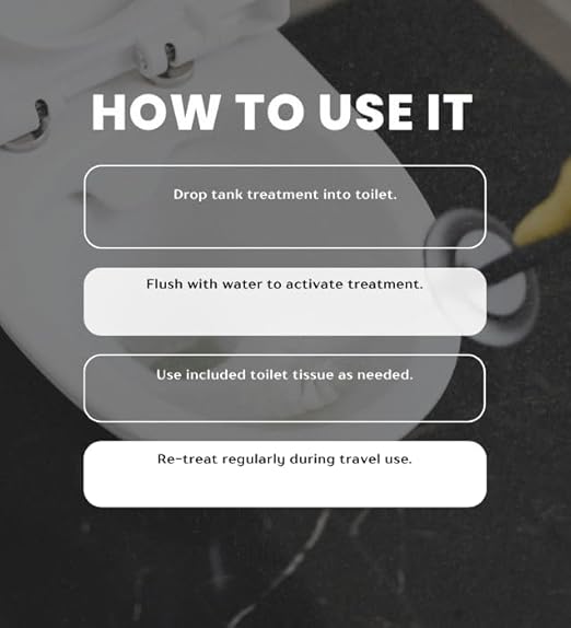 Camco TST Tank Treatment 1 pk Bundle with Toilet Tissue – Breaks Down Waste Controls Odor for Up to 7 Days and Treats Up to 40-Gallon RV or Marine Tanks – Gift Set (3 Items).