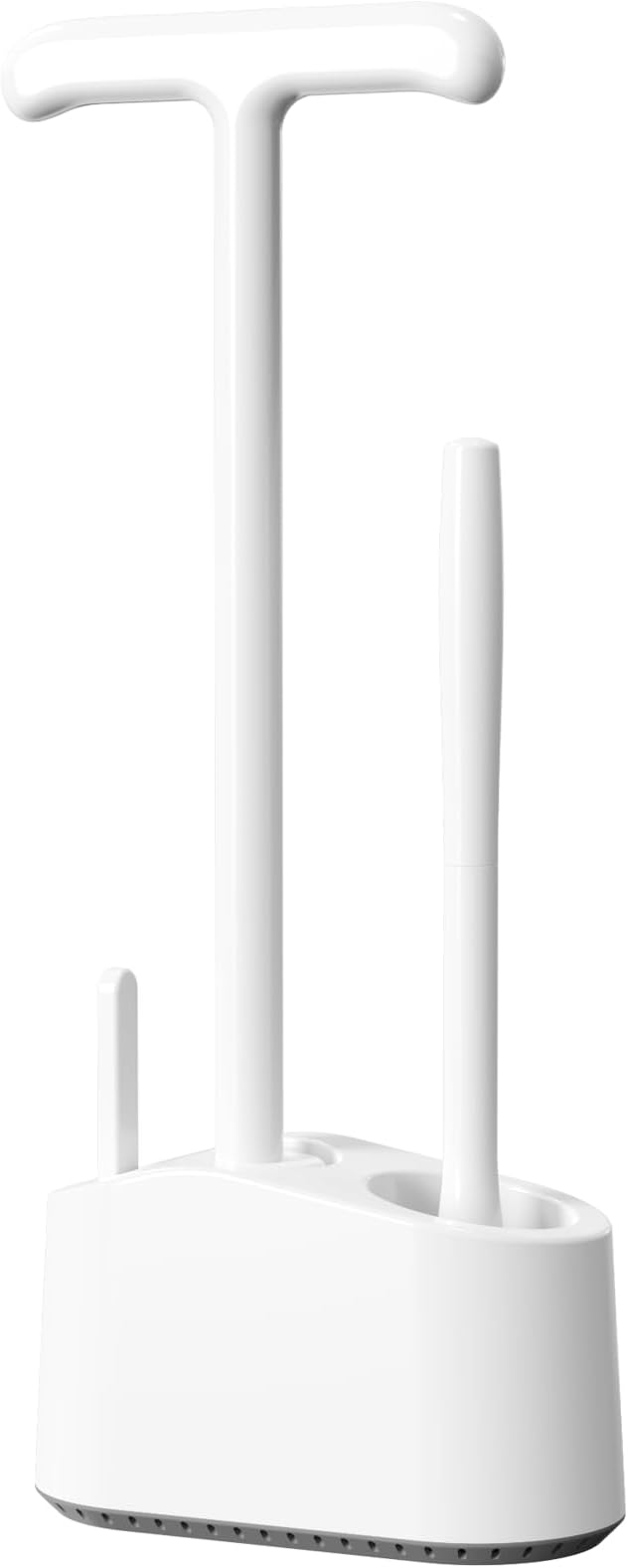 3 in 1 Toilet Brush and Plunger SetExtended Handle PlungerHeavy Duty Toilet Bowl Brush and Holder Hidden Toilet Plunger and Brush SetBathroom Cleaning Supplies (Pure White)