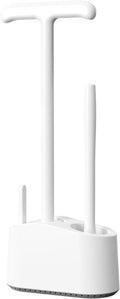 3 in 1 Toilet Brush and Plunger SetExtended Handle PlungerHeavy Duty Toilet Bowl Brush and Holder Hidden Toilet Plunger and Brush SetBathroom Cleaning Supplies (Pure White)