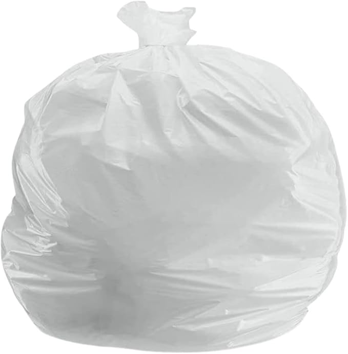 Plasticplace 13 Gallon Trash Bags 0.7 Mil │ Value Line White Garbage Can Liners │ 23.5x28 (180 Count)