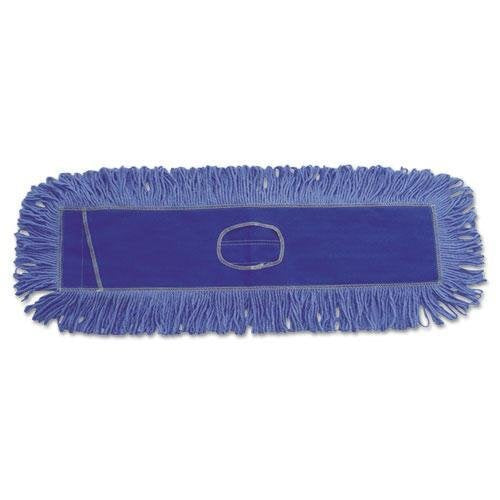 Mop Head Dust Looped-End Cotton/Synthetic Fibers 24 x 5 Blue - one industrial dust head each.