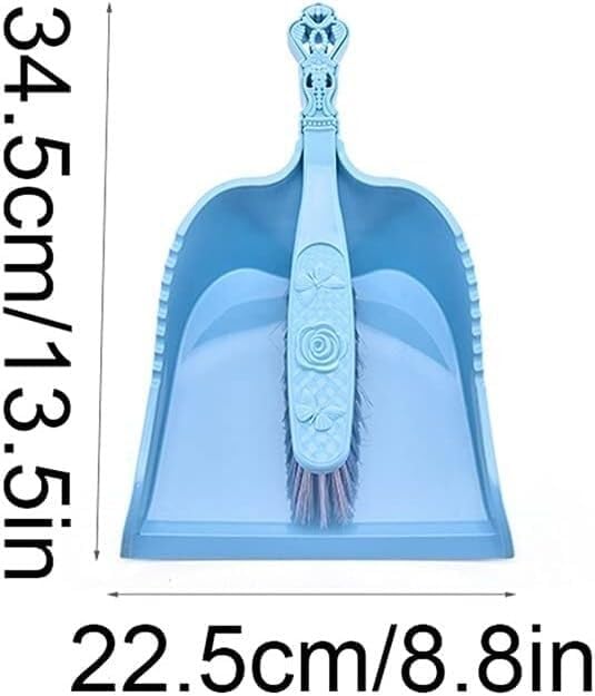 Whisk Broom Hand HeldHand BrushSoft Cleaning Brush Hand Broom Dust Pan and Brush Set Hotel Family Clothes Dust Hair Sofa Bed Sheets Bedspread Carpet Cleaning dust Catcher(Blue)