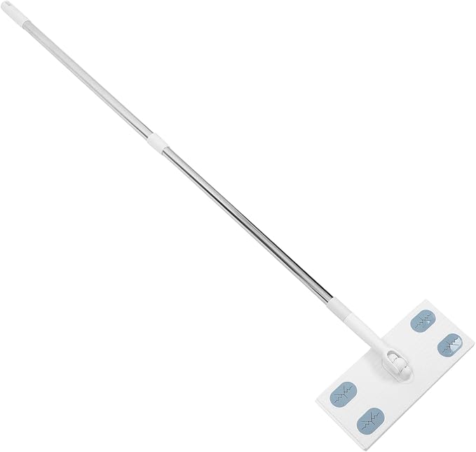 Alipis Electrostatic Dust Mop with Long Handle No-wash Flat Floor Cleaning Mop Adjustable Stick for Household Dust Removal and Hardwood Floor Maintenance