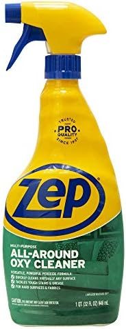 Zep Multi-Purpose All-Around Oxy Cleaner - 32 oz (Case of 12)- ZUAOCD32 - Tackle Tough Stains and Grease With A Versatile Powerful Peroxide Formula For Hard Surfaces and Fabrics