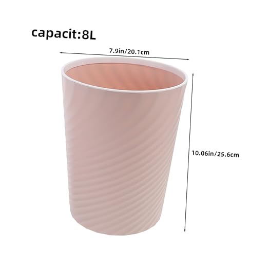 STOBAZA 2pcs Small Plastic Trash Can Wastebasket No Lid Design Garbage Bin Container for Bathroom Office Bedroom Living Room Office Kitchen