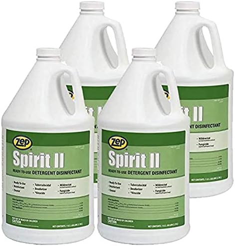 Zep ZPE67923CT Spirit II Detergent Disinfectant 4 / Carton Multi 128 Fl Oz (Pack of 4)