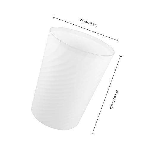 BESPORTBLE Multi-Function Plastic Trash Can with Presser Ring Large White Open-Top Garbage Bin for Office and Bathroom Use Practical Wastebasket for Home and Bedroom