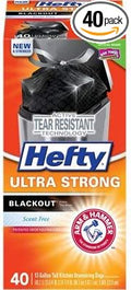 Hefty Ultra Strong 13 gal. Kitchen Trash Bags Drawstring 40 pk