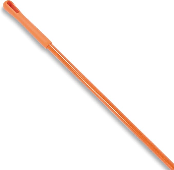 SPARTA Fiberglass Broomstick Replacement Broom Handle with Acme Threaded Tip for Industrial Cleaning Tools Fiberglass 60 Inches Orange (Pack of 12)