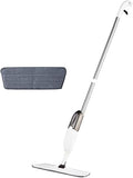 Large Household Spray Mop with Replaceable Microfiber Pad for Wet and Dry Cleaning Pads Rotating Broom(Mop with 2pc Cloth)