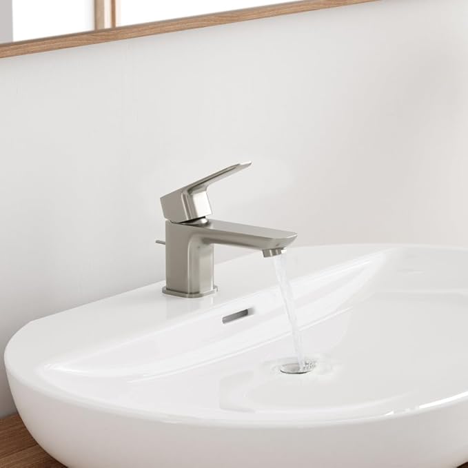 Grohe 101897EN00 Cubeo Single Hole Single Handle XS-Size Bathroom Faucet 1.2 GPM Brushed Nickel