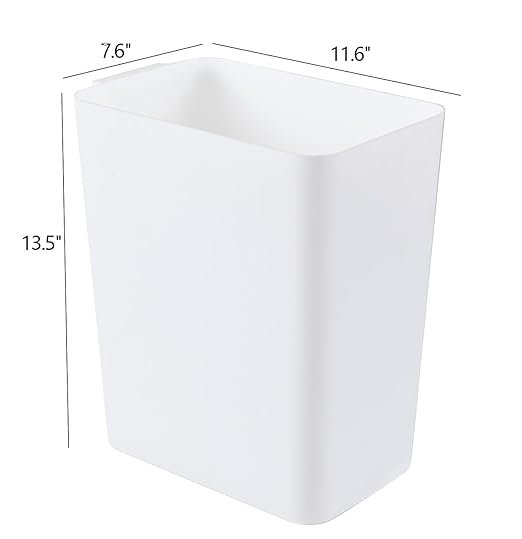 4.5 Gallon Plastic Waste Basket Small Deskside Wastebasket Trash Can for Office Bathroom Bedroom Kitchen 3 Packs