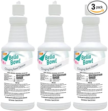 BellaBowl Clinging Acid Bowl Cleaner 1 Quart (3-Pack)…