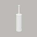Gatco 1481W Latitude II Toilet Brush Holder Freestanding Bathroom Toilet Brush Set Matte White