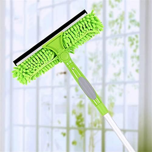 Useful Long Pole Window Squeegee Rotary Wipe Cleaner Glass Brush