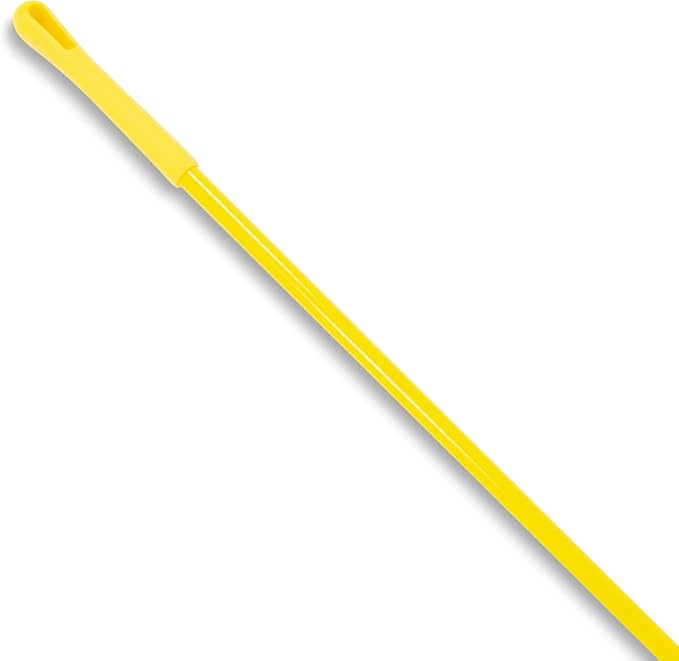 SPARTA Fiberglass Broomstick Replacement Broom Handle with Acme Threaded Tip for Industrial Cleaning Tools Fiberglass 60 Inches Yellow