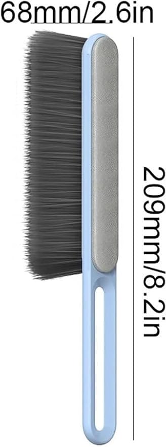 Whisk Broom Hand HeldHand BrushMultifunctional Cleaning Brush Anti-Static Dust Brush Double-Sided Use Suitable for Keyboard Home Sofa Hotel Bed Soft(White)