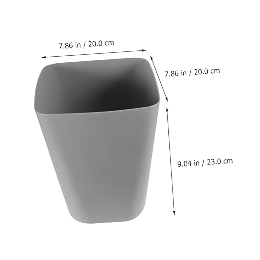 Ciieeo 2pcs Compact Office Trash Can Simple Square Wastebasket for Bedroom Bathroom and Living Versatile Grey Containers for Clean Spaces