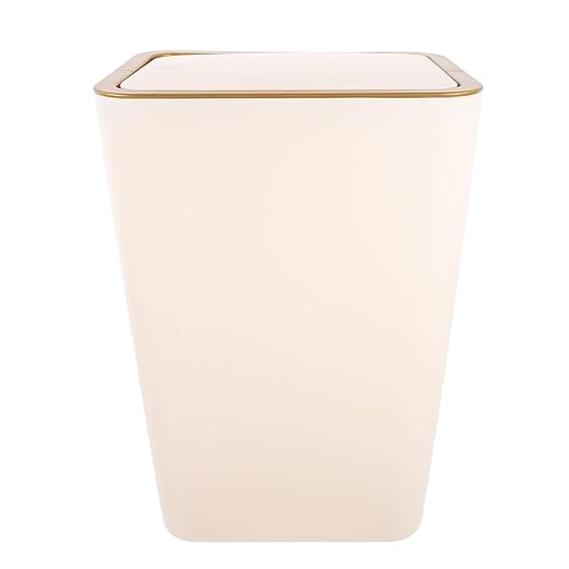 Garbage Can for Bedroom Kitchen Trash Bin Plastic Wastebasket Pp Material Trash Can Multi-Scene Use Waste Basket for Family