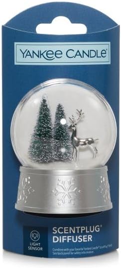 Yankee Candle Winter Bliss Variety Pack - Scent Plug Diffuser Snow Globe with Light Sensor Scent Plug Refill Silver Sage &amp Pine and Balsam &amp Cedar Variety Pack